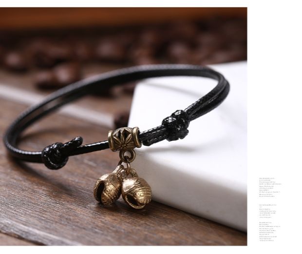Dây thừng nam màu đen vòng chân phiên bản Hàn Quốc của dây thừng chân đỏ dây giày cá tính thời trang chân vòng chân trang sức sinh viên retro lắc chân bạch kim