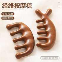 Zhao Lusis same sandalwood massage comb hair therapy comb five-bone meridian massager to prevent hair loss and maintain health for men and women