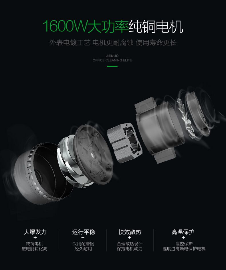 Máy hút bụi công nghiệp lớn Jeno 1600W với máy hút bụi thùng công suất cao - Máy hút bụi robot hút bụi cao cấp