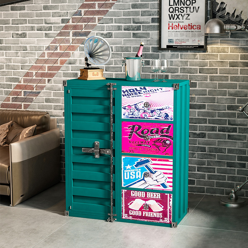 American Industrial Container TV Cabinet Styling Cabinet Retro Cockpit Bar Dining Cabinet storage Home Furniture Storage Cabinets