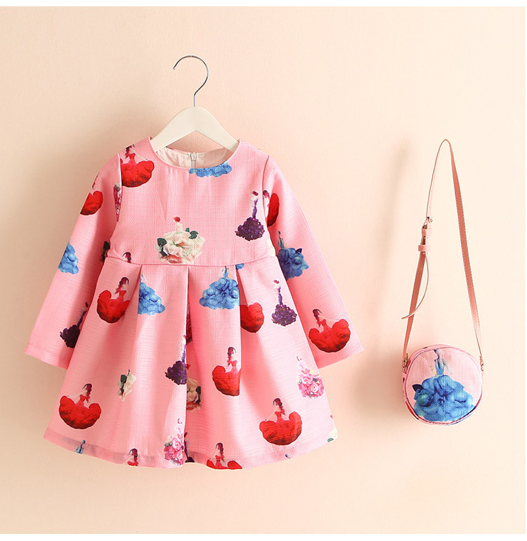 Váy bé gái mùa xuân và mẫu mùa thu 2018 công chúa thời trang mới châu Âu và túi xách cotton nữ bé mùa xuân váy trẻ em váy đầm thu đông bé gái