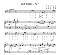 In that silver Moonlight Lower D Gaokao Vocal Piano Accompaniment Five Lines of Spectral Spectral Specs