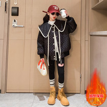 Girls cotton coat in autumn and winter 2022 new childrens clothes clothes clothes are thickened