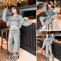 Girls suit spring dress 2021 new childhood Yang clothes childhood spring and autumn fashionable sports set three pieces