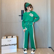 Girls Sports Set Spring Clothes 2023 new childrens trendy childhood girls clothes red two pieces