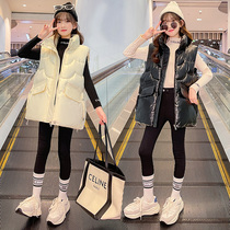 Girls down cotton thickness free wash in the big childs Li-Li Ka Autumn and Winter Korean Ocean Gas Childrens Wear Wears