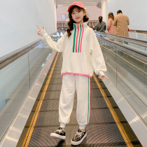 Girls Net red suit spring dress 2022 new childhood clothing girls fashionable spring and autumn childrens leisure sports two sets