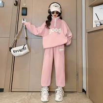 Girls Spring Network Red Set 2023 new models of the big childrens Spring Girls Spring Girls Sport and Leisure two pieces