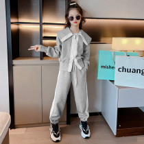 Girls Spring Clothes 2023 New Childs Ocean Fashion Casual Clothes Spring Childrens Spring Two Pieces