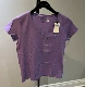 Женская фиолетовая футболка с v-образным вырезом Clearance