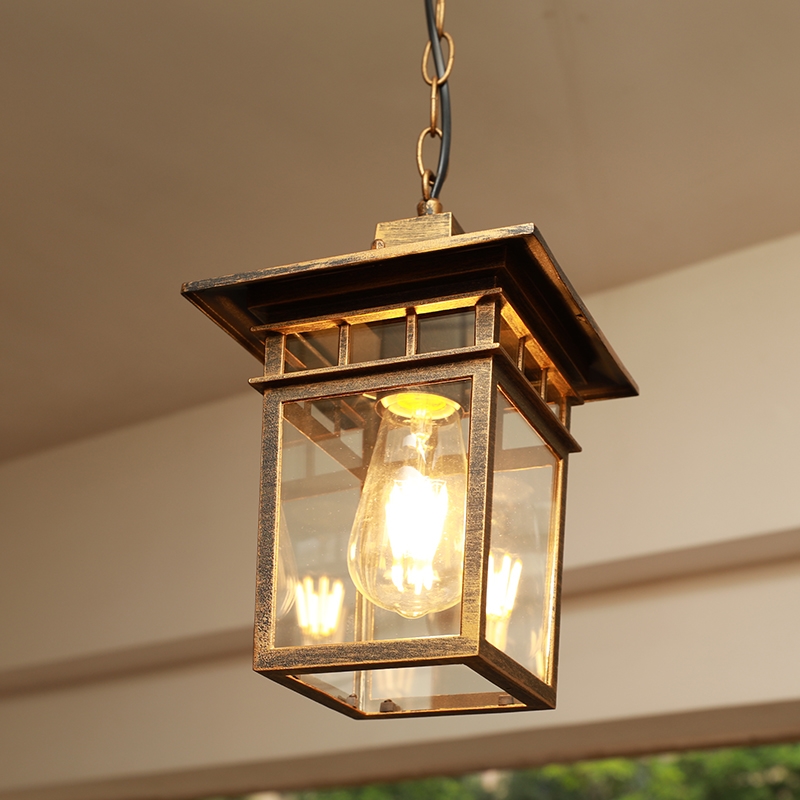 Outdoor Hanging Vintage Lantern Light Fixture Exterior