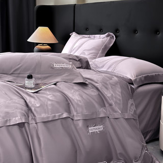 高端轻奢A类母婴级180支长绒棉四件套全棉纯棉刺绣被套高级感床品