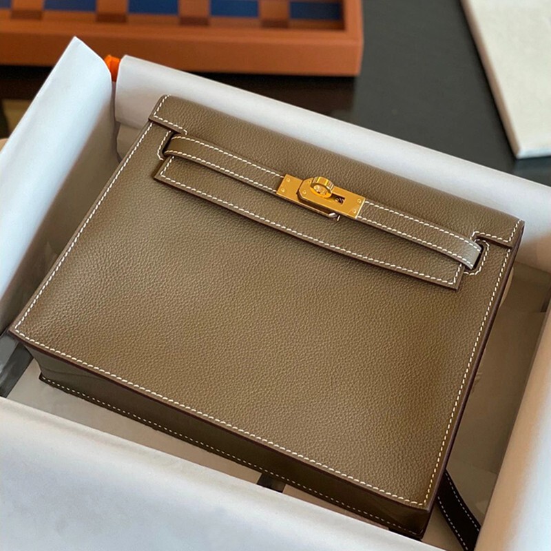 Fully Handmade Waxed Thread New Dance Bag Ev Calfskin Danse Single Shoulder Crossbody Waist Bag Kelly Bag Platinum Bag for Women