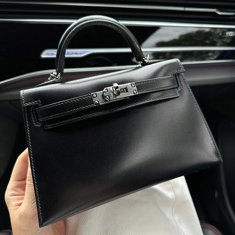 Fully Handmade Wax Thread New Kelly Bag First Generation Second Generation 25 Imported Box Leather Shoulder Crossbody Handbag Platinum Bag Fully Handmade Wax Thread New Kelly Bag First Generation Second Generation 25 Imported Box Leather Shoulder Crossbody Handbag Platinum Bag
