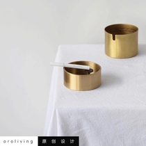 oroliving original exclusive new Nordic minimalist pendulum brass ashtray gold decorative ornament