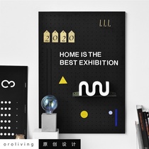 oroliving original Nordic ins minimalist message board can be magnetic absorption storage board metal hole board