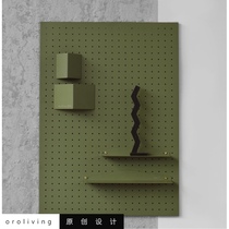 oroliving new original Nordic minimalist storage board pendulum set-up green classic metal hole board
