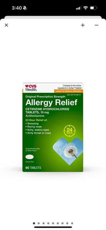 American Cvs Health Indoor/Outdoor Allergy Relief Anti-Allergy Tablets 90 Tablets * 2 Boxes American Cvs Health Indoor/Outdoor Allergy Relief Anti-Allergy Tablets 90 Tablets * 2 Boxes