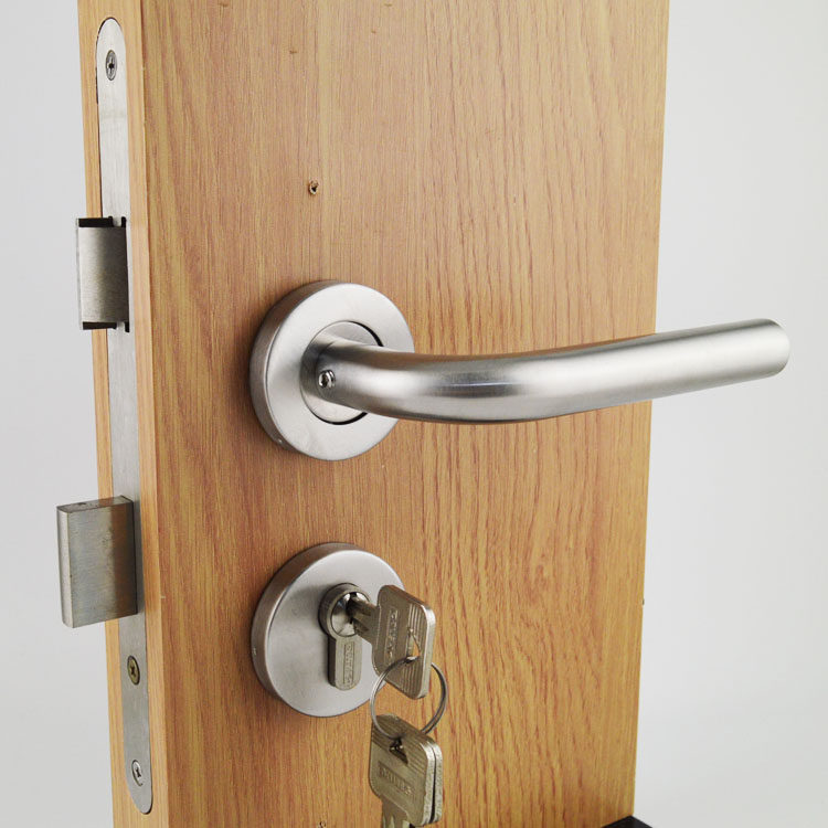 304 stainless steel door lock with key Fire door lock Engineering lock Indoor bedroom access lock Fire door lock