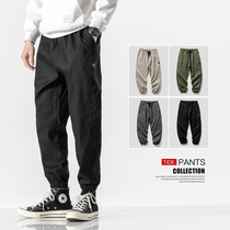 Spring and Autumn Fat ankle-length pants Men Loose Fat Plus Size Bundle Foot Pants Korean Joker Mens Casual Pants Tide