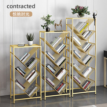 Light luxury multi-storey bookshelf iron storage rack simple storage floor study student bookcase tree-shaped book shelf