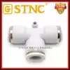 STNC Sono Tiangong pneumatic joint white T-type PE tee YPE-4 6 8 10 12 Three heads divided into two ways