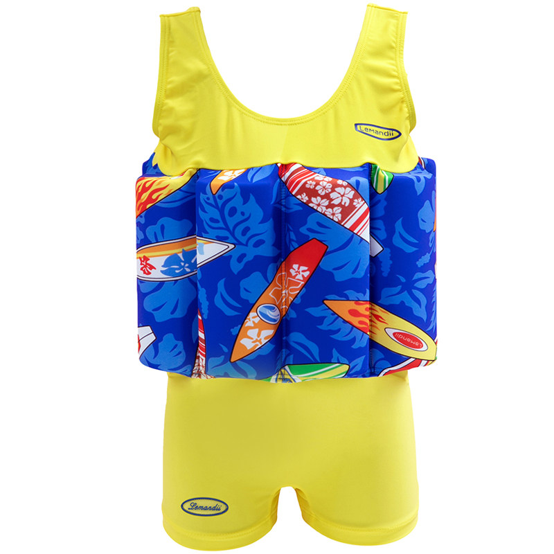 Lemandi children's buoyancy swimsuit Boy and girl onepiece with