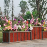 Индивидуальная муниципальная уличная парк сообщество цветочная коробка алюминиевый сплав против коррозионного пластикового дерева высокий и низкий комбинированный ландшафтный цветочный цветочный цветочный