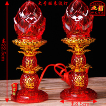 Household Gods fortune Worship God for Buddha lamp candle Plug-in electric candle electric lamp fire crystal LED electric candle Changming lamp candlestick