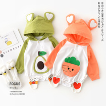 Baby spring bag fart clothes baby spring clothes slim fit newborn spring autumn clothes cute tennis red long sleeves to climb for foreign air