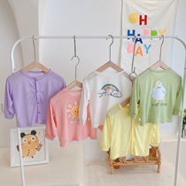 Baby cardigan sun protection clothing breathable summer coat baby thin air conditioning shirt girls sun protection clothing boy air conditioning clothing