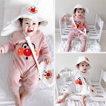 Baby one-piece clothes 2019 Spring autumn and winter new baby going out clothes tennis red baby clothes autumn clothes cute climbing clothes