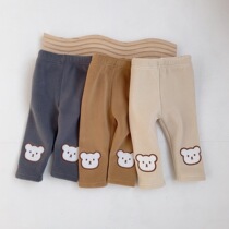 Childrens winter leggings baby winter clothing Olympic fleece and thick pants baby warm pants winter wear big PP pants