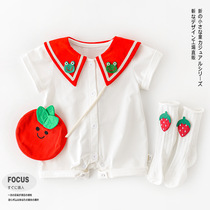 INS baby net celebrity one-piece newborn summer thin bag fart coat girl cute outing clothes delivery bag