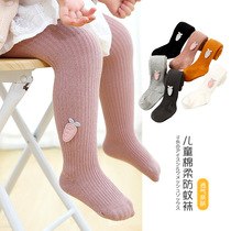 Baby pantyhose 0-3 years old 1 spring and autumn cotton thin large PP childrens outerwear jumpsuit pants girl baby leggings