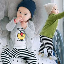 Baby knit cardiovert baby 0-1 years 3 boy coat 2019 new Korean version autumn pure cotton autumn dress foreign air