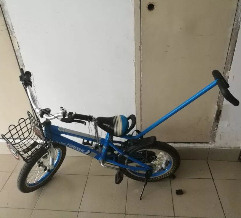 Children's Baby Bicycle Learning Bicycle Help Led Children Learn Bicycle Training Rods Assistance Practice Handrails