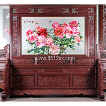 Authentic Suzhou embroidery double-sided embroidery width 2 meters 1 Su Embroidery screen living room stairs blocking boutique flowers blossom