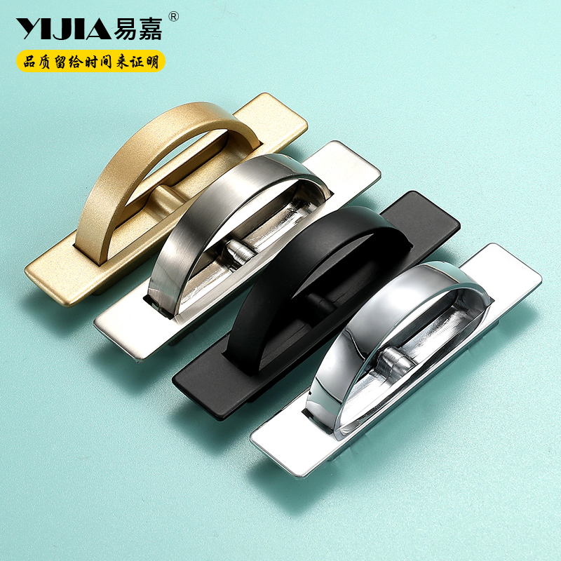 Embedded hidden hidden stealth handle Japanese tatami dark cover hidden cover buckle drawer rotating handle