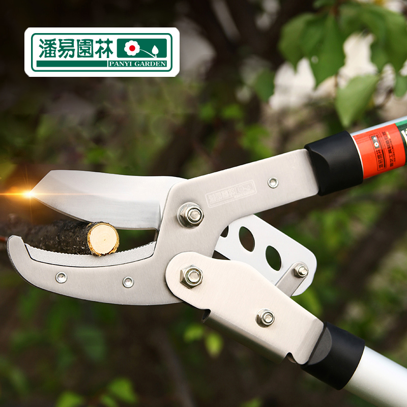 Pan Yi Telescopic and labor-saving thick branch scissors Strong shear Pruning scissors Fruit tree branches and flowers scissors scissors Gardening scissors tools