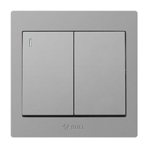 Bull switch panel G31 white two-open dual-control double-open double-connected home bedroom two-person 2-open two-way control 86