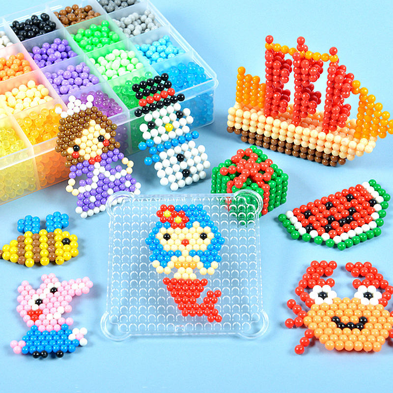 Water mist magic bead children's handmade diy making material spell bean water-soluble bean mist beads three-dimensional girl toy