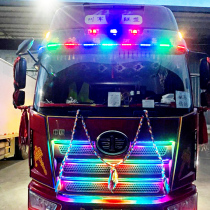 Truck running water marmalade LED light 24v flashing colorful streamer light 24 volt truck sun visor Net light remote control