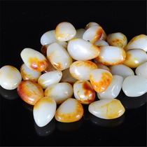 Natural Xinjiang and Tian Yuseed stock raw stone handstring sheepishly white jade single grain diy necklace male and female pendants