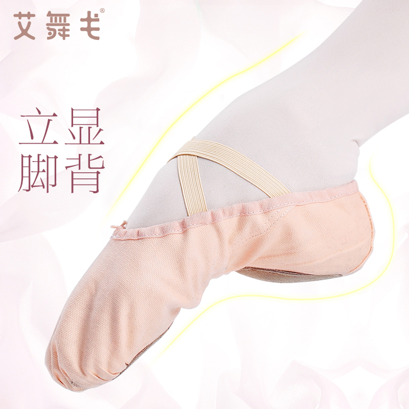 Adult Professional Canvas Dance Shoes Practice Shoes Girl Ballet Dancer Feet Back Soft Underfoot Toddler Dancing Cat Paw Shoes