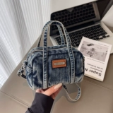 Небольшая дизайнерская джинсовая сумка через плечо, портативная подушка, в корейском стиле, изысканный стиль