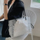 Autumn and winter bag women's large capacity 2022 new niche graffiti shoulder bag high-quality texture transparent jelly tote bag