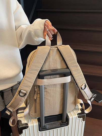 Canvas Backpack for Women, Large Capacity, Casual Korean Style Student School Bag, Simple Trendy Mountaineering Bag, Travel Backpack