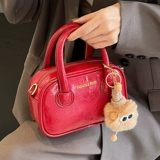 Демисезонная красная сумка через плечо для невесты, премиум класс