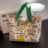 Вместительный и большой шоппер, летняя сумка на одно плечо